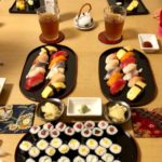 Learning sushi with eyes and mouth course