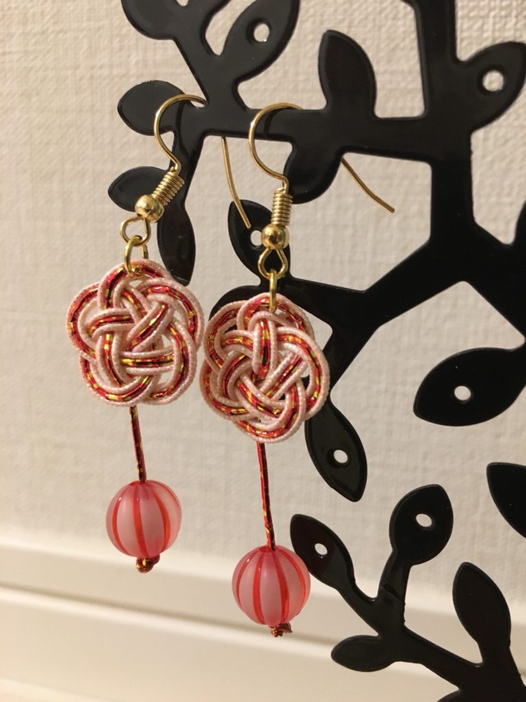 Japanse Mizuhiki earrings