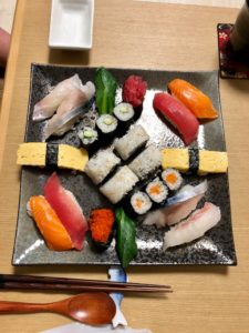 berautiful sushi the geust made