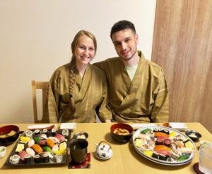 sushi with guests