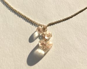 Our heart shaped Sakura cherry flowers necklace