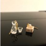 Miniature Japanese Sake dangling earrings