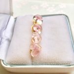 Sakura color real flower earrings