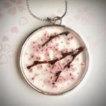 Japanese style 3D Sakura necklace