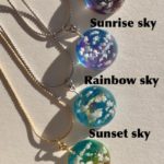Unique crystal 3D dome sky necklace