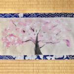 Japanese kimono Kakejiku ZEN style Sakura painting art