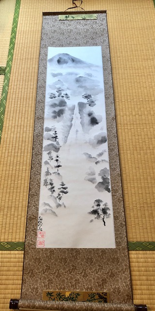 Japanese painting calligraphy art hanging scroll Kakejiku wall decor