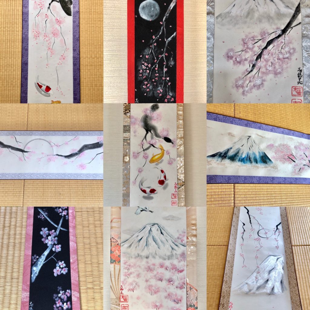 Our Japanese painting art Sakura cherry blossoms series