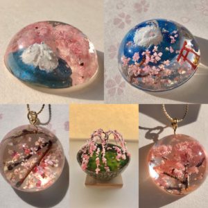 Our Sakura cherry blossoms jewelry series