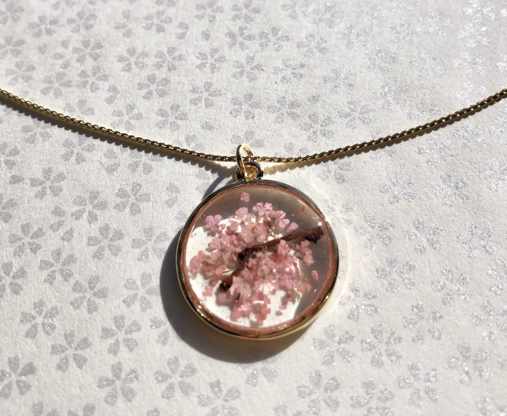 Sakura cherry blossom jewelry on Etsy shop