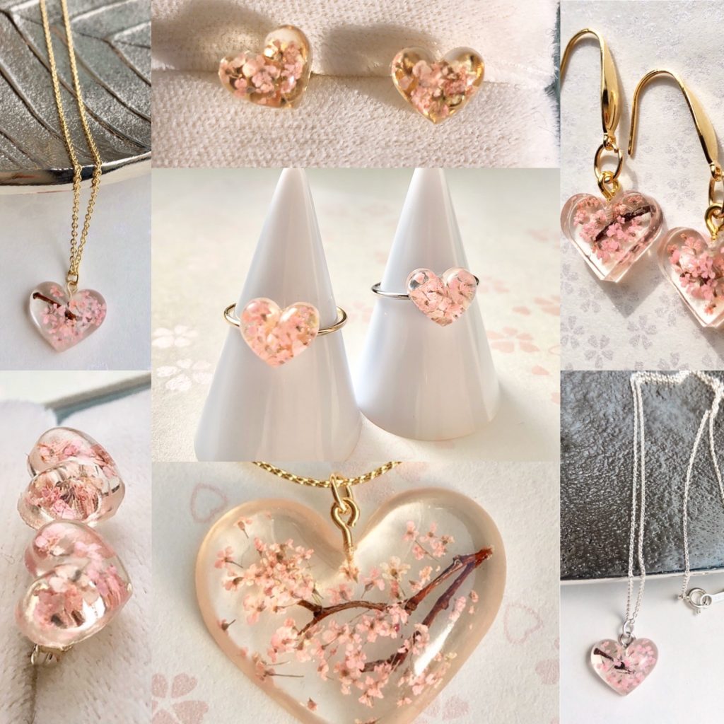 Sakura cherry blossom jewelry Etsy shop