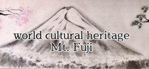 World heritage Mt. Fuji picture in Suibokuga