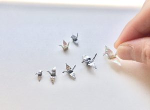 tiny miniature orizuru 
