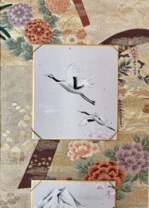 crane birds Japanese painting art