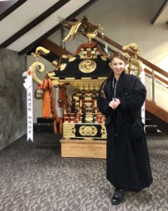 Dedication of my Ryu Kakejiku to Niigata Oryu shrine 
