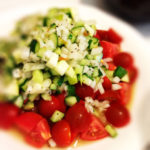 tomato with onion vinegar salad