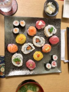 sushi made by guest