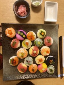 beautiful temari sushi guest made