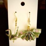 Japanese style origami earrings