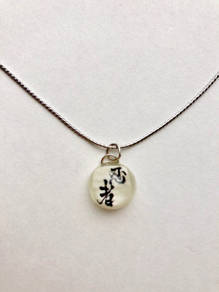 Japanese style silver plated necklace