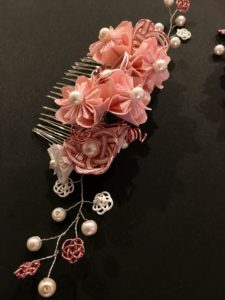 Amazing Sakura cherry blossom Kanzashi hair accessory
