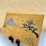 Mt. Fuji and snow Pine trees on Etsy