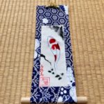 Good fortune Koi painting small hanging scroll