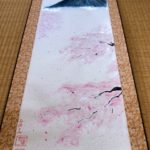 Large Kakemono of Mt. Fuji and Sakura cherry blossom on Etsy