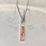 Japanese style crystal stick Sakura necklace