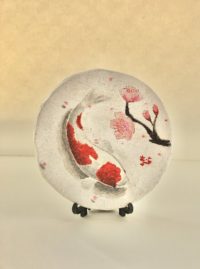 Japanese painting ceramic decorative plate