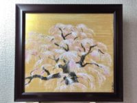 Japanese painting Sakura cherry blossoms
